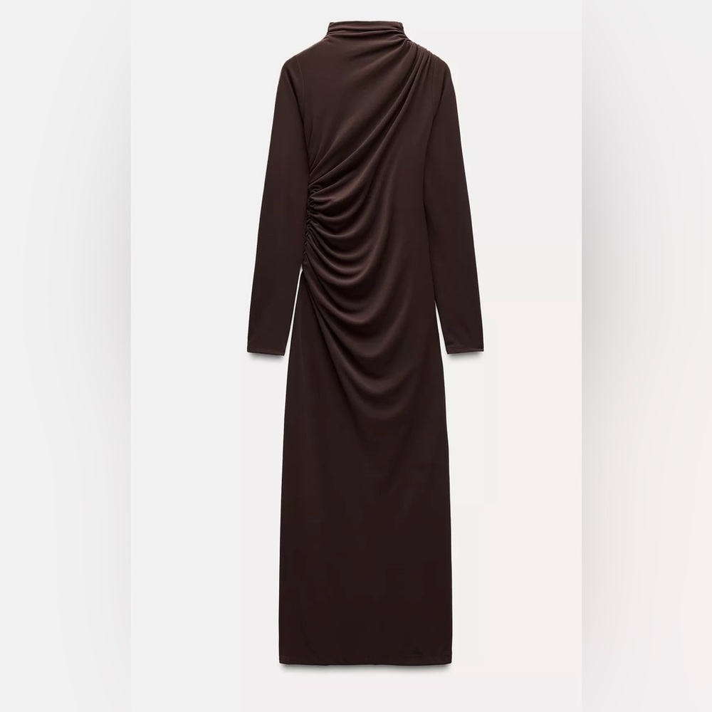 DRAPED MIDI DRESS